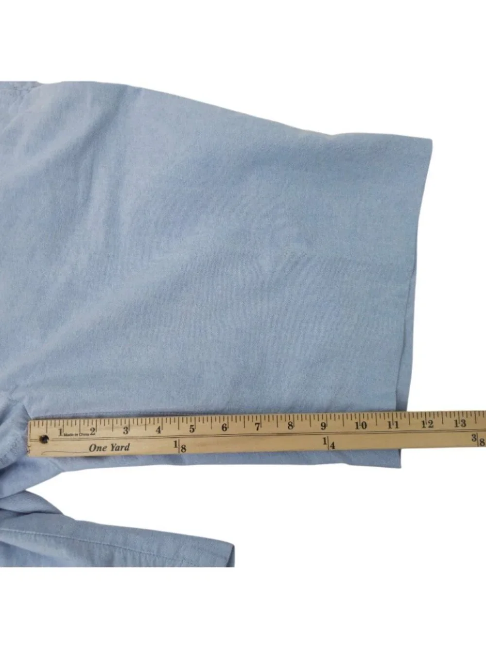 Polo Ralph Lauren Shorts Mens 34 Blue Chambray Chino Flat Front Casual Preppy